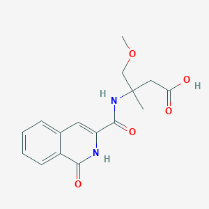 4-methoxy-3-methyl-3-[(1-oxo-2H-isoquinoline-3-carbonyl)amino]butanoic acid