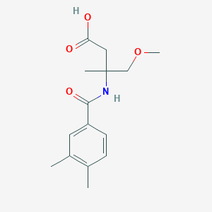 3-[(3,4-Dimethylbenzoyl)amino]-4-methoxy-3-methylbutanoic acid