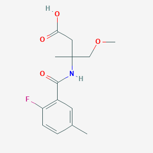 3-[(2-Fluoro-5-methylbenzoyl)amino]-4-methoxy-3-methylbutanoic acid