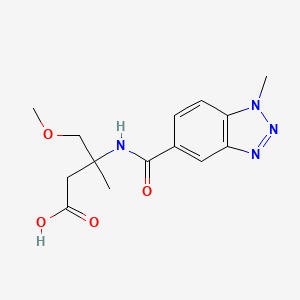 4-Methoxy-3-methyl-3-[(1-methylbenzotriazole-5-carbonyl)amino]butanoic acid