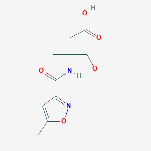 4-Methoxy-3-methyl-3-[(5-methyl-1,2-oxazole-3-carbonyl)amino]butanoic acid