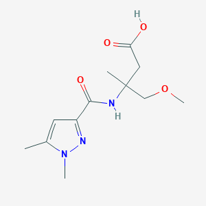 3-[(1,5-Dimethylpyrazole-3-carbonyl)amino]-4-methoxy-3-methylbutanoic acid