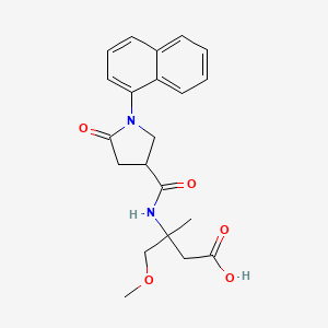 4-Methoxy-3-methyl-3-[(1-naphthalen-1-yl-5-oxopyrrolidine-3-carbonyl)amino]butanoic acid