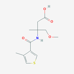 4-Methoxy-3-methyl-3-[(4-methylthiophene-3-carbonyl)amino]butanoic acid