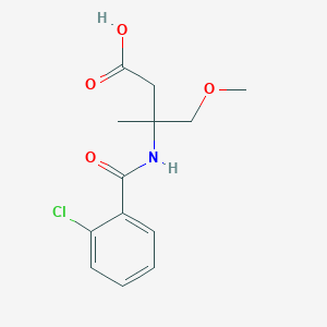 3-[(2-Chlorobenzoyl)amino]-4-methoxy-3-methylbutanoic acid