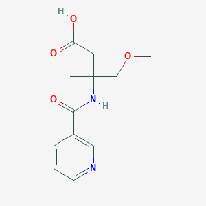 4-Methoxy-3-methyl-3-(pyridine-3-carbonylamino)butanoic acid