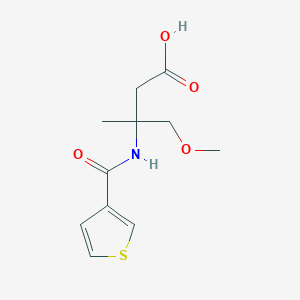 4-Methoxy-3-methyl-3-(thiophene-3-carbonylamino)butanoic acid