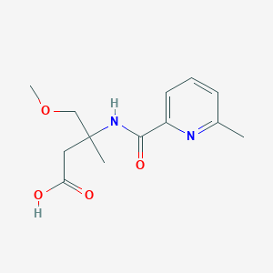 4-Methoxy-3-methyl-3-[(6-methylpyridine-2-carbonyl)amino]butanoic acid