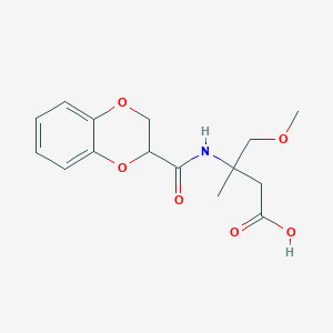 3-(2,3-Dihydro-1,4-benzodioxine-3-carbonylamino)-4-methoxy-3-methylbutanoic acid