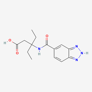 3-(2H-benzotriazole-5-carbonylamino)-3-ethylpentanoic acid