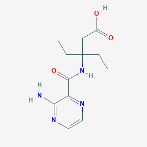 3-[(3-Aminopyrazine-2-carbonyl)amino]-3-ethylpentanoic acid