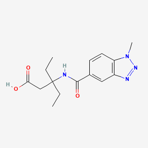 3-Ethyl-3-[(1-methylbenzotriazole-5-carbonyl)amino]pentanoic acid