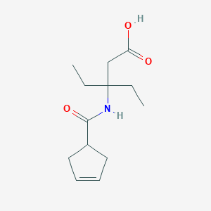 3-(Cyclopent-3-ene-1-carbonylamino)-3-ethylpentanoic acid