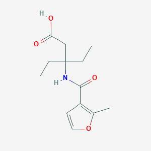 3-Ethyl-3-[(2-methylfuran-3-carbonyl)amino]pentanoic acid