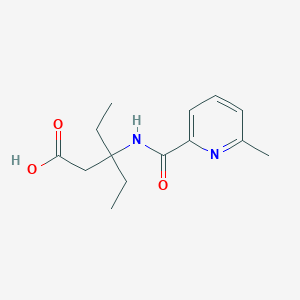 3-Ethyl-3-[(6-methylpyridine-2-carbonyl)amino]pentanoic acid