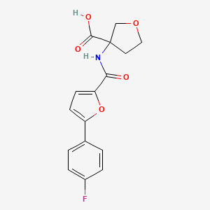 3-[[5-(4-Fluorophenyl)furan-2-carbonyl]amino]oxolane-3-carboxylic acid