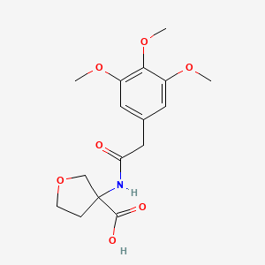 3-[[2-(3,4,5-Trimethoxyphenyl)acetyl]amino]oxolane-3-carboxylic acid