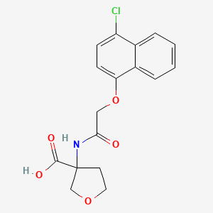 3-[[2-(4-Chloronaphthalen-1-yl)oxyacetyl]amino]oxolane-3-carboxylic acid