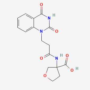 3-[3-(2,4-Dioxoquinazolin-1-yl)propanoylamino]oxolane-3-carboxylic acid