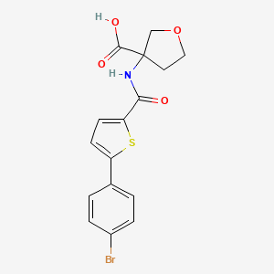 3-[[5-(4-Bromophenyl)thiophene-2-carbonyl]amino]oxolane-3-carboxylic acid