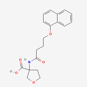 3-(4-Naphthalen-1-yloxybutanoylamino)oxolane-3-carboxylic acid