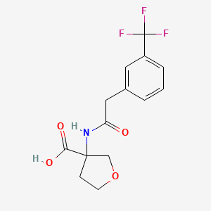 3-[[2-[3-(Trifluoromethyl)phenyl]acetyl]amino]oxolane-3-carboxylic acid