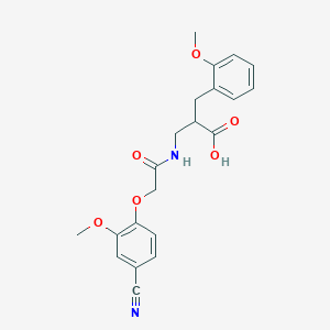 2-[[[2-(4-Cyano-2-methoxyphenoxy)acetyl]amino]methyl]-3-(2-methoxyphenyl)propanoic acid