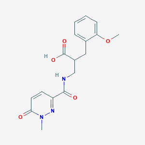 2-[(2-Methoxyphenyl)methyl]-3-[(1-methyl-6-oxopyridazine-3-carbonyl)amino]propanoic acid