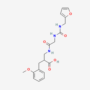 2-[[[2-(Furan-2-ylmethylcarbamoylamino)acetyl]amino]methyl]-3-(2-methoxyphenyl)propanoic acid