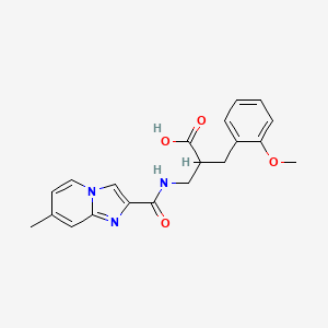 2-[(2-Methoxyphenyl)methyl]-3-[(7-methylimidazo[1,2-a]pyridine-2-carbonyl)amino]propanoic acid