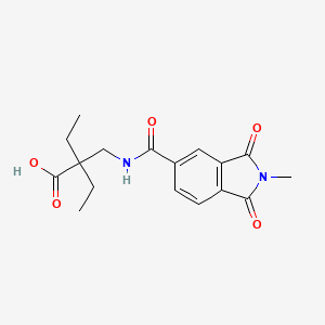 2-Ethyl-2-[[(2-methyl-1,3-dioxoisoindole-5-carbonyl)amino]methyl]butanoic acid