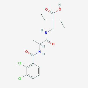 2-[[2-[(2,3-Dichlorobenzoyl)amino]propanoylamino]methyl]-2-ethylbutanoic acid