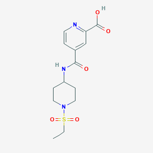 4-[(1-Ethylsulfonylpiperidin-4-yl)carbamoyl]pyridine-2-carboxylic acid