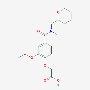 2-[2-Ethoxy-4-[methyl(oxan-2-ylmethyl)carbamoyl]phenoxy]acetic acid