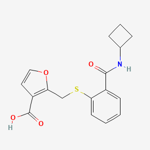 2-[[2-(Cyclobutylcarbamoyl)phenyl]sulfanylmethyl]furan-3-carboxylic acid