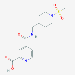 4-[(1-Methylsulfonylpiperidin-4-yl)methylcarbamoyl]pyridine-2-carboxylic acid