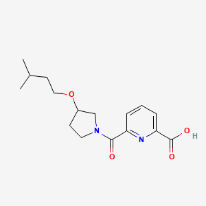 6-[3-(3-Methylbutoxy)pyrrolidine-1-carbonyl]pyridine-2-carboxylic acid