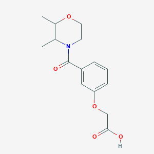 2-[3-(2,3-Dimethylmorpholine-4-carbonyl)phenoxy]acetic acid