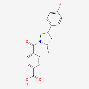 4-[4-(4-Fluorophenyl)-2-methylpyrrolidine-1-carbonyl]benzoic acid