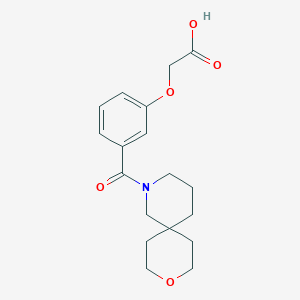 2-[3-(9-Oxa-2-azaspiro[5.5]undecane-2-carbonyl)phenoxy]acetic acid