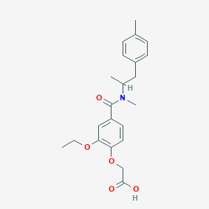 2-[2-Ethoxy-4-[methyl-[1-(4-methylphenyl)propan-2-yl]carbamoyl]phenoxy]acetic acid