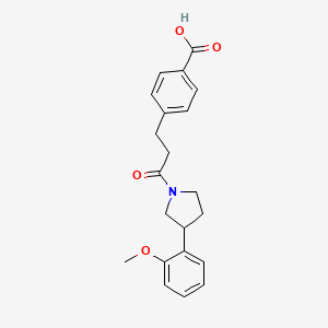 4-[3-[3-(2-Methoxyphenyl)pyrrolidin-1-yl]-3-oxopropyl]benzoic acid