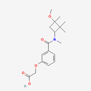 2-[3-[(3-Methoxy-2,2,3-trimethylcyclobutyl)-methylcarbamoyl]phenoxy]acetic acid