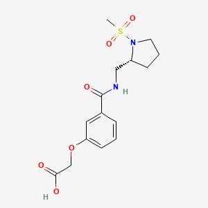 2-[3-[[(2R)-1-methylsulfonylpyrrolidin-2-yl]methylcarbamoyl]phenoxy]acetic acid