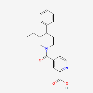 4-(3-Ethyl-4-phenylpiperidine-1-carbonyl)pyridine-2-carboxylic acid