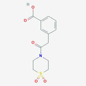 3-[2-(1,1-Dioxo-1,4-thiazinan-4-yl)-2-oxoethyl]benzoic acid