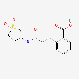 2-[3-[(1,1-Dioxothiolan-3-yl)-methylamino]-3-oxopropyl]benzoic acid