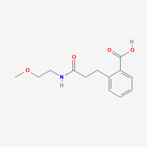 molecular formula C13H17NO4 B6664127 2-[3-(2-Methoxyethylamino)-3-oxopropyl]benzoic acid 