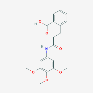 2-[3-Oxo-3-(3,4,5-trimethoxyanilino)propyl]benzoic acid