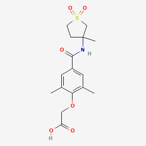 2-[2,6-Dimethyl-4-[(3-methyl-1,1-dioxothiolan-3-yl)carbamoyl]phenoxy]acetic acid